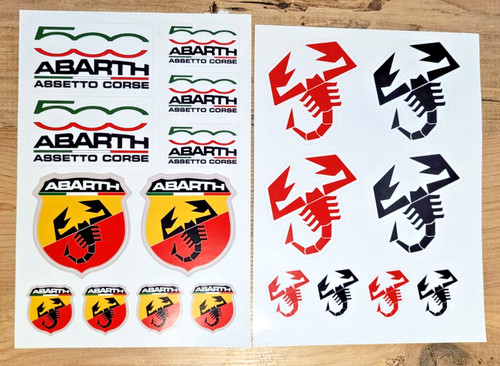 Adesivi fiat 500 abarth - adesivi,