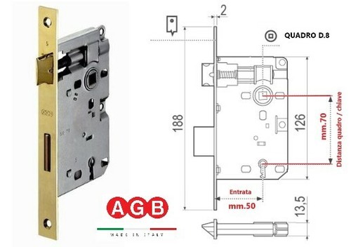 Serratura porta agb patent - serratura,