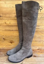 Stivali donna Fiorentini Baker alti grigi scamosciati zip laterale taglia EUR 38|US 8