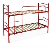 LETTO A CASTELLO ACCIAIO ROSSO