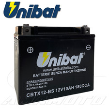 BATTERIA UNIBAT CBTX12-BS = YTX12-BS KYMCO AGILITY 300 I ABS NO NOODOE E5 2021