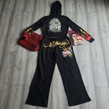 Set tuta Ed Hardy nera fiamma