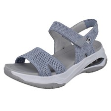 Donna Rieker Sport Tessuto Maglia Zeppa Sandali Estivi W3152