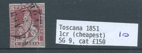 Toscana 1851 1cr cat - cat, gb£150