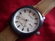  OROLOGIO CURREN QUARZ  DAY  CASSA IN ACCIAIO NERA E QUADRANTE BIANCO!!!