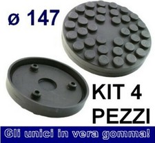 TAMPONI d. 147 MM -3 pioli per ravaglioli PONTI SOLLEVATORI 2 COLONNE VERA GOMMA