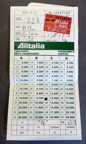 Anni biglietto aereo - anni,