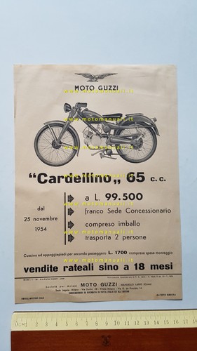 Moto guzzi cardellino 1954 - guzzi,