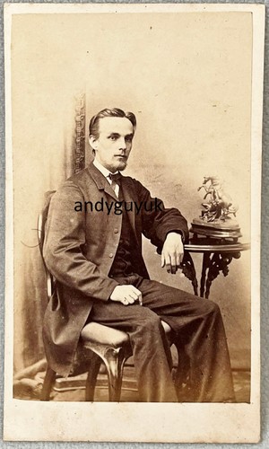 Cdv handsome young - man, antique