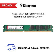 ? NUOVA MEMORIA RAM Kingston KVR16N11/8 8GB DDR3 1600Mhz CL11 UDIMM