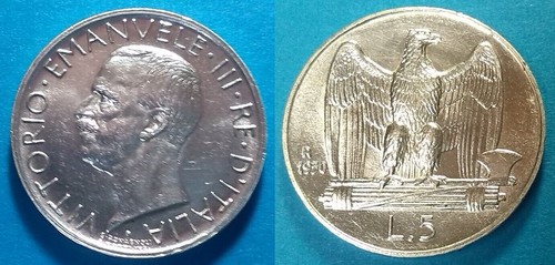 Vittorio emanuele iii 5 - vittorio, lire