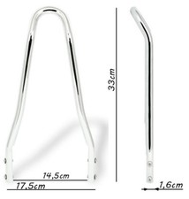 SCHIENALINO SISSY BAR ARCHETTO CROMATO UNIVERSALE MOTO CUSTOM HARLEY HONDA GUZZI