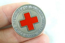 spilla distintivo Fregio infermiera volontaria croce rossa VECCHIO MEDICINA VINT