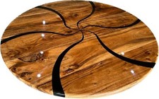 36 " Resina Epossidica Caffè Table Top Artigianato Resina Mobili con Stile
