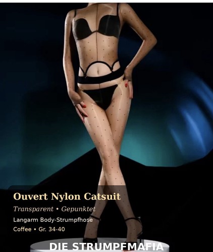 Ouvert nylon catsuit - ouvert,