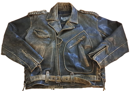 Giacca pelle uomo vintage