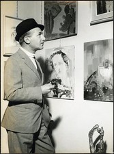 Foto vintage Il pittore Giuseppe Migneco 1961 Ft 37042 - Stampa 24x18 cm