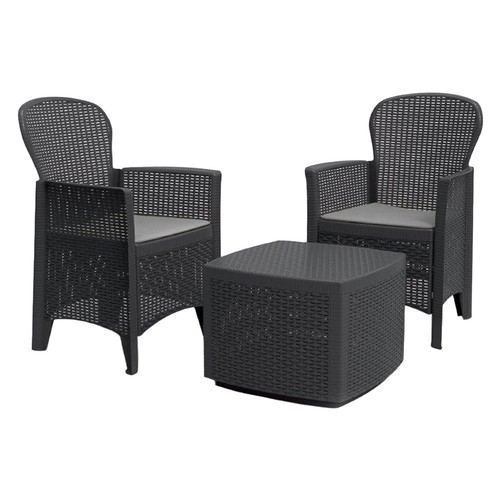 Set rattan tree antracite - rattan,