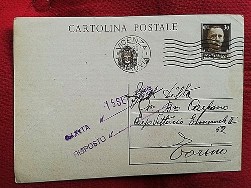 Cartolina del 1936 - del, alla