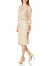 NUOVO JS Collection Blusa donna Soutache in blush taglia 4 #D3188