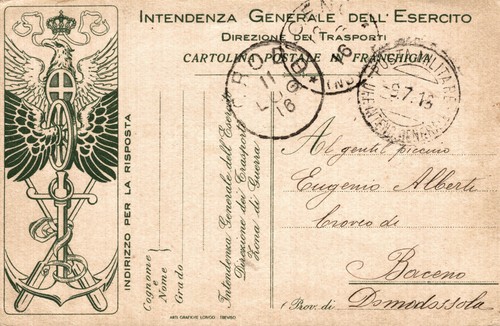 Ww1 franchigia intendenza - franchigia,