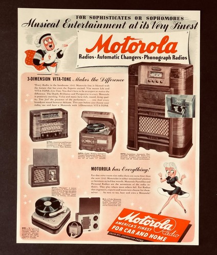 Pubblicità motorola 1941 - pubblicità,