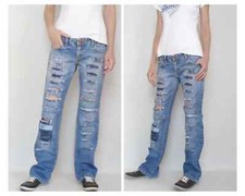 Jeans strappati effetto