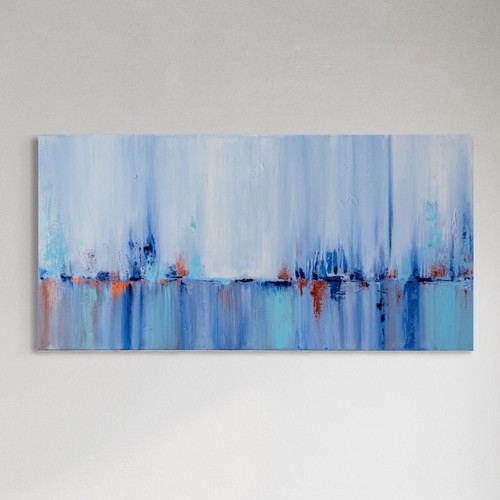 Quadro astratto acrilico - , blu