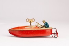 TIN MOTORBOAT "MS" VINTAGE TOY