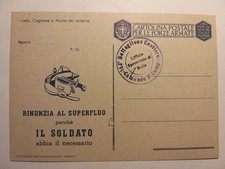 Cartolina Postale per le Forze Armate. Franchigia. 163° Battaglione Costiera.