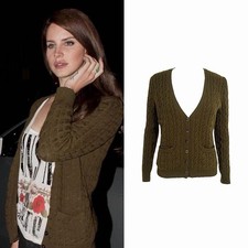 Cable Knit Wool Cardigan As