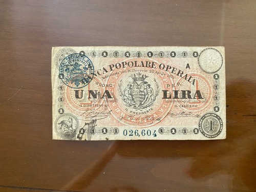 Biglietto fiduciario banca - biglietto,