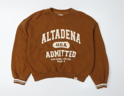 Felpa pullover donna marrone