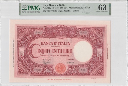 Italy 500 lire - lire, 1944,
