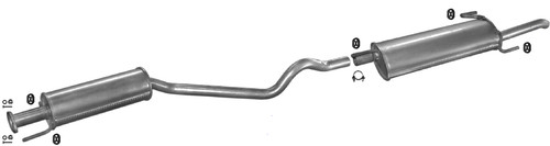 Silenziatore scarico vauxhall - silenziatore,