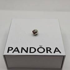Charm clip smalto rosso ciliegie ciliegie originali Pandora ALE 925 791093EN39