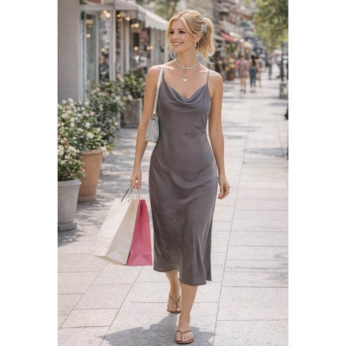 Abito slip express grigio - abito,