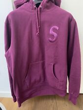 Supreme Tonal S Logo Hoodie Plum - FW17 Sweatshirt L SIZE hoodie sweatshirt