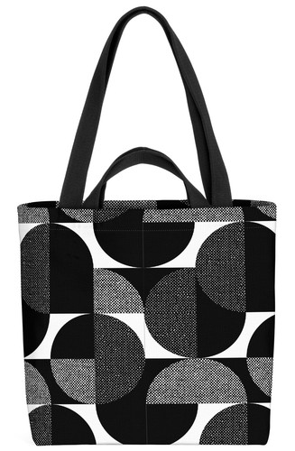 Borsa nera bianca fantasia