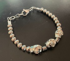 Bracciale con teschi da uomo