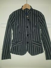 Giacca jeans Trussardi taglia 42 corta avvitata gessato bicolore bicolore, 