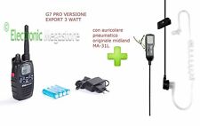 KIT G7 PRO + AURICO MA31-L MIDLAND EXPORT 3 WATT RADIO G7 PRO BIBANDA PMR446/LPD