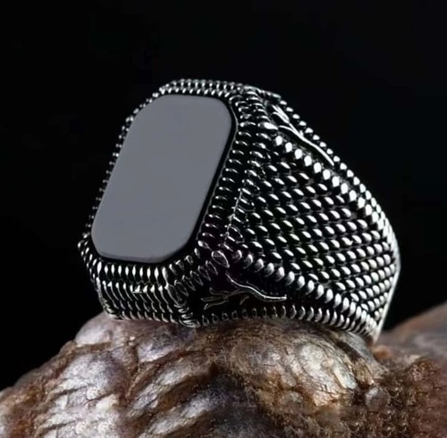 Anello uomo motivo geometrico - motivo,