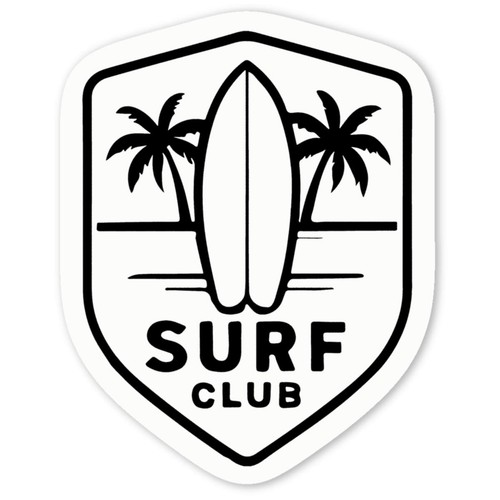 Adesivi decalcomania surf - decalcomania, 'surf