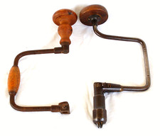 COPPIA DI TRAPANI A MANO GIRABACCHINO ATTREZZI VECCHI MESTIERI FUNZIONANTI