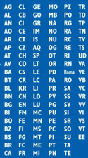 4 pz adesivi per targhe italia