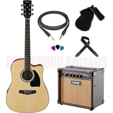 IBANEZ PF15ECE NT CHITARRA ACUSTICA ELETTRIFICATA + AMPLIFICATORE LANEY LA15C 