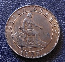 Spagna - 5 Centimos 1870