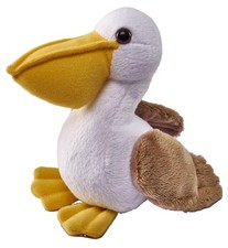 Pocketkins Eco Pellicano Peluche 12 cm Giocattolo di Peluche Realizzato con