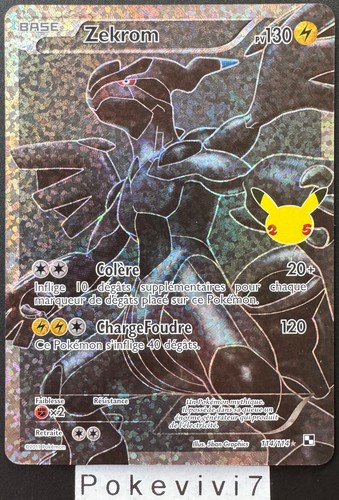 Carte pokemon zekrom 114 - zekrom, 114/114